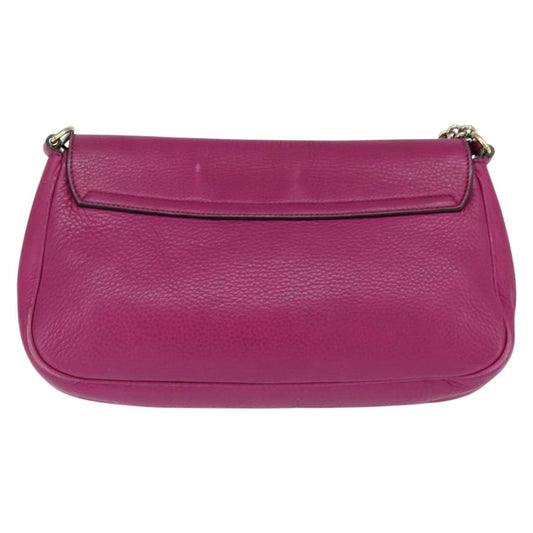 Gucci Soho Chain Crossbody Bag Leather, PINK, LEATHER, Shoulder bag