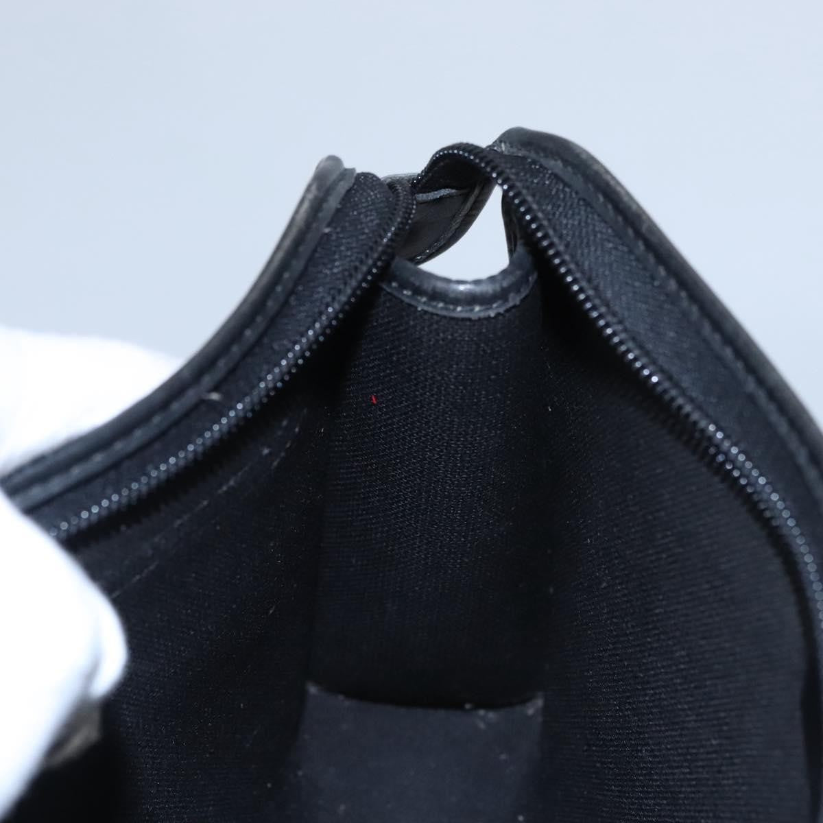 Christian Dior Vintage Honeycomb Zip Pouch Coated Canvas, BLACK, CANVAS, Clutche & pouche