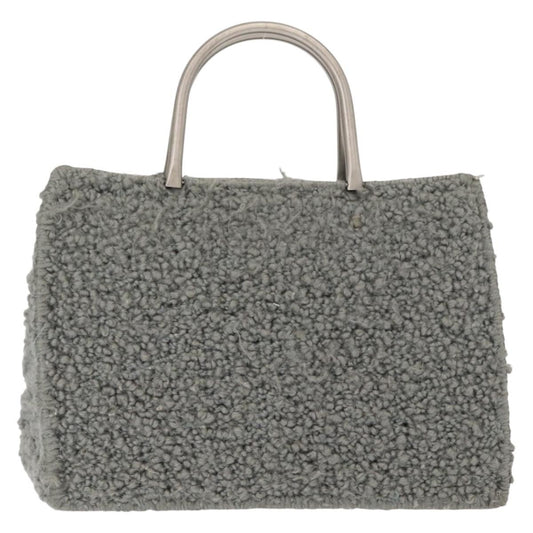 Salvatore Ferragamo Gancini handbag Wool, GRAY, WOOL, Handbag