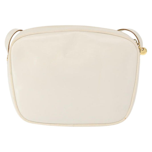Salvatore Ferragamo Vala Shoulder Bag Leather, WHITE, LEATHER, Shoulder bag