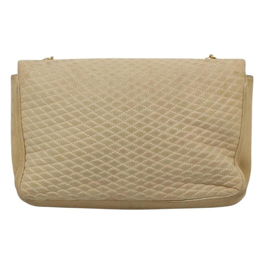 Bally Vintage Chain Shoulder Bag Quilted Leather, BEIGE, LEATHER, Shoulder bag