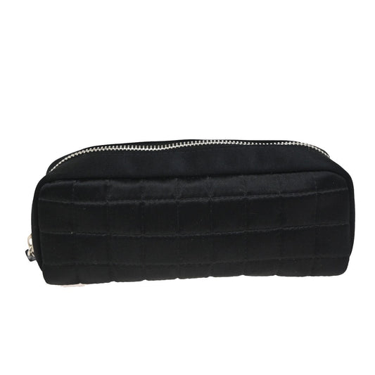 Chanel Chocolate Bar Clutch Nylon, BLACK, NYLON, Clutche & pouche