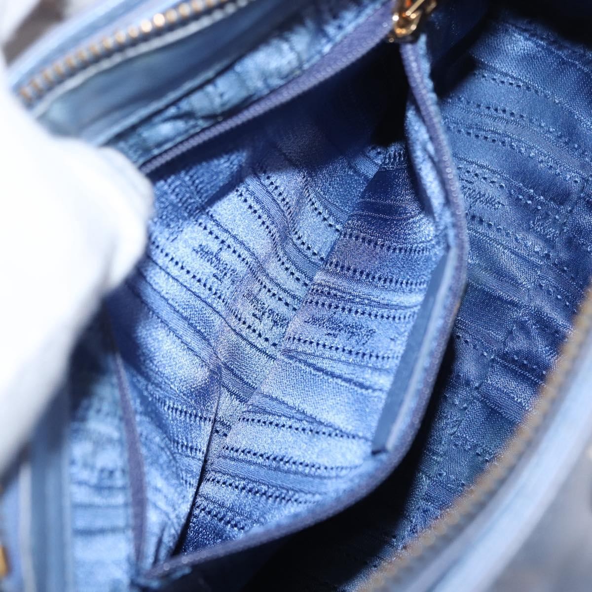 Salvatore Ferragamo Gancini Tote Leather, BLUE, LEATHER, Tote bag