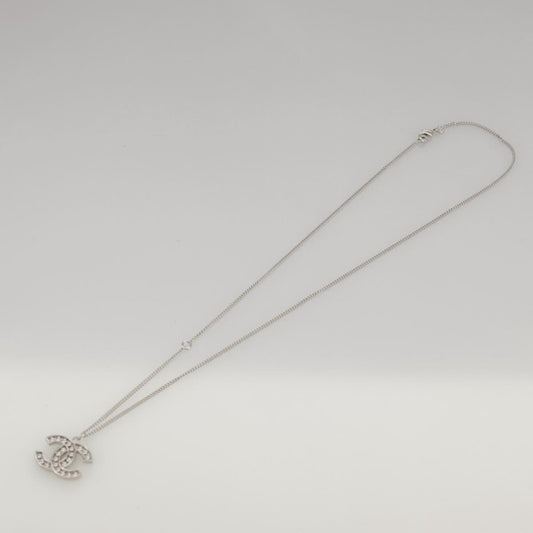 Chanel CC Pendant Necklace Metal, SILVER, METAL, Necklace