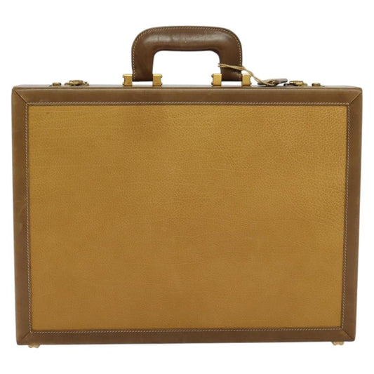 Loewe Anagram Business Leather, BEIGE, LEATHER, Briefcase