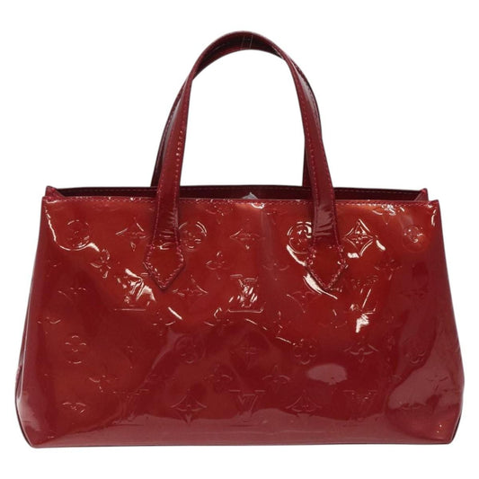 Louis Vuitton Wilshire Handbag Monogram Vernis, RED, PATENT_LEATHER, Handbag