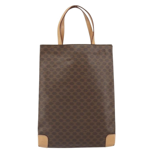 Celine Vintage Macadam Tote bag Canvas and Leather, BROWN, CANVAS, Tote bag