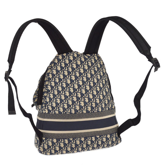 Christian Dior Travel Backpack Oblique Canvas, BLUE, CANVAS, Backpack