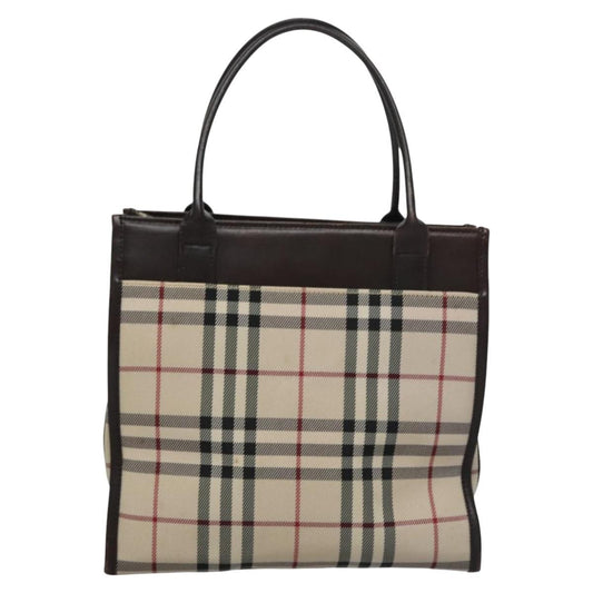 Burberry Nova Check Tote Canvas and Leather, BEIGE, CANVAS, Handbag