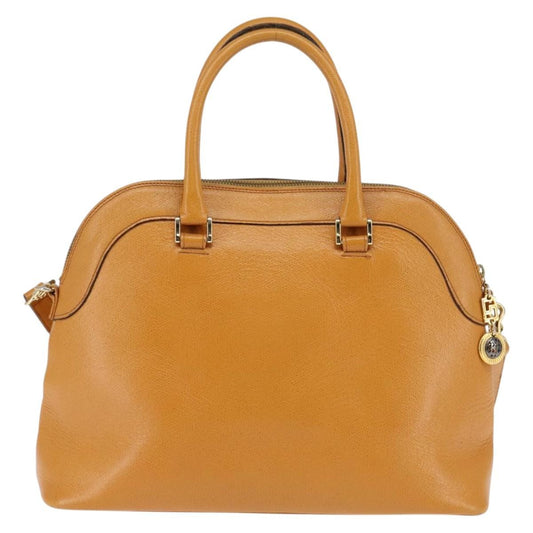 Versace Vintage Sun Zip Satchel Embossed Leather, BEIGE, LEATHER, Handbag