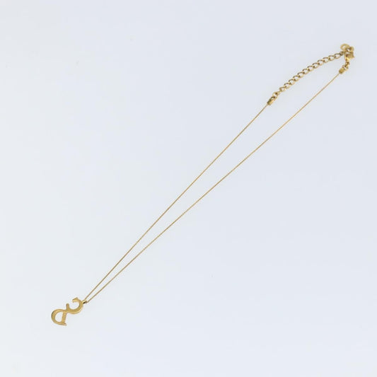 Christian Dior CD Pendant Necklace Metal, GOLD, METAL, Necklace