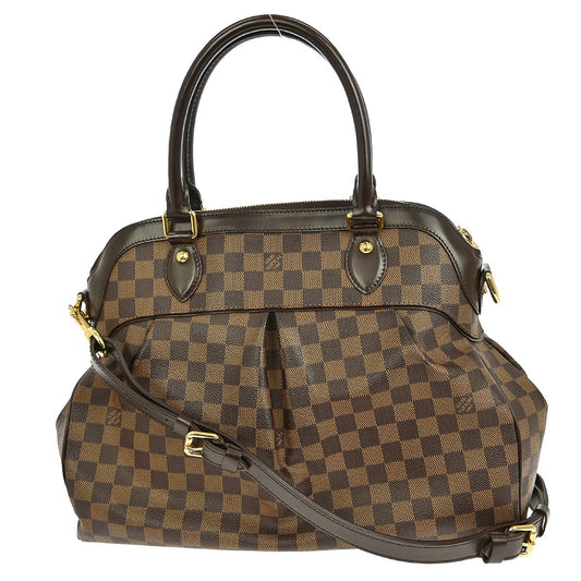 Louis Vuitton Trevi Handbag Damier, BROWN, CANVAS, Tote bag