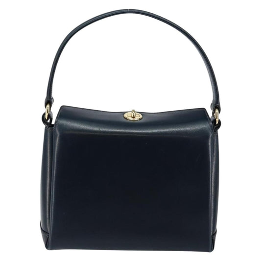 Gucci Vintage Convertible Box Crossbody Bag Leather, NAVY, LEATHER, Handbag