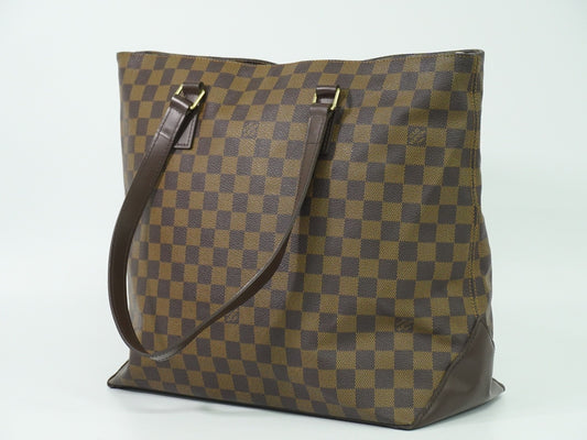 Louis Vuitton Cabas Mezzo Damier, BROWN, CANVAS, Tote bag