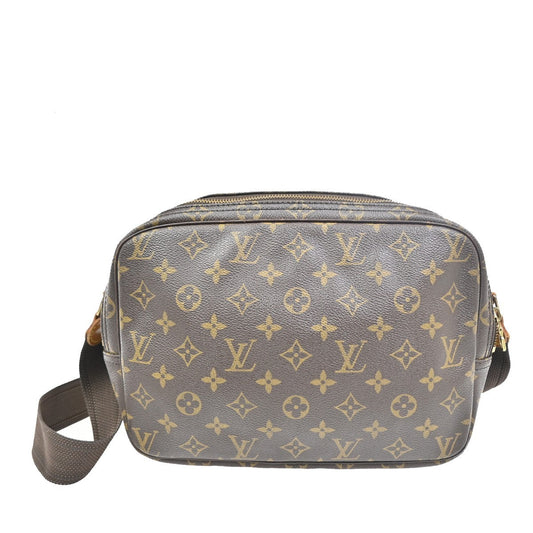 Louis Vuitton Reporter Bag Monogram Canvas, BROWN, CANVAS, Shoulder bag