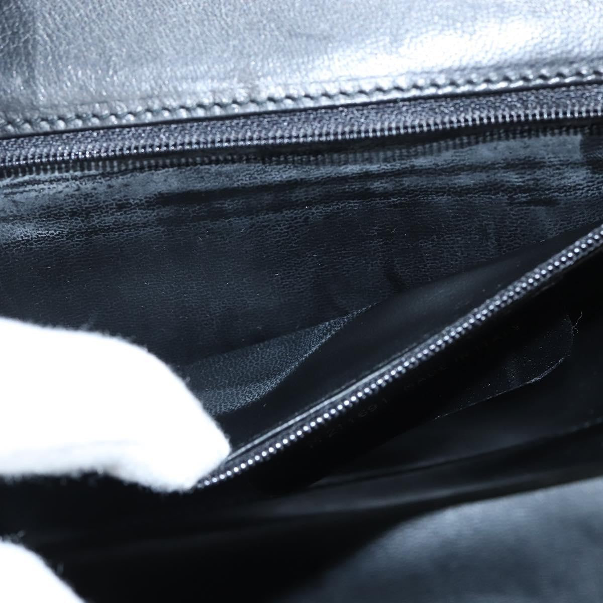 Salvatore Ferragamo Chain Flap Shoulder Bag Leather, BLACK, LEATHER, Shoulder bag