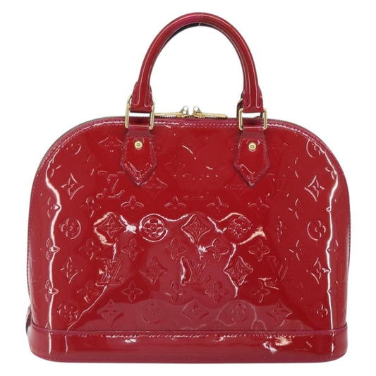Louis Vuitton Alma Handbag Monogram Vernis, RED, PATENT_LEATHER, Handbag