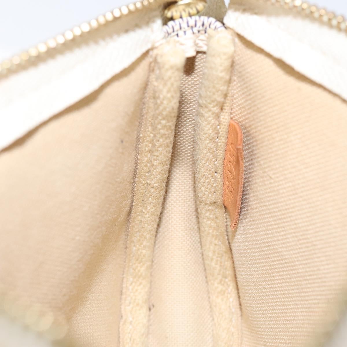 Louis Vuitton Pochette Accessoires Damier, WHITE, CANVAS, Clutche & pouche