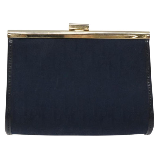 Christian Dior Vintage Trotter Pouch Canvas, NAVY, CANVAS, Clutche & pouche