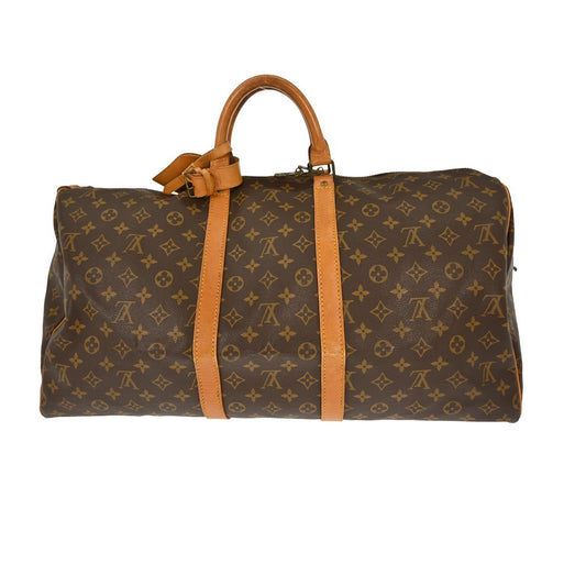 Louis Vuitton Keepall Bag Monogram Canvas, BROWN, CANVAS, Travel bag