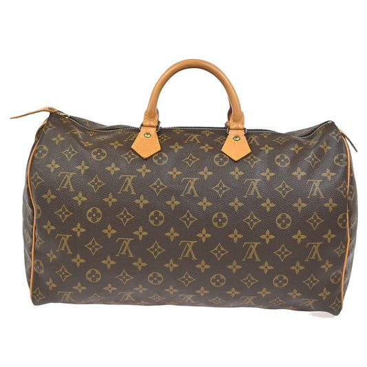 Louis Vuitton Speedy Handbag Monogram Canvas, Brown, Canvas, Handbag