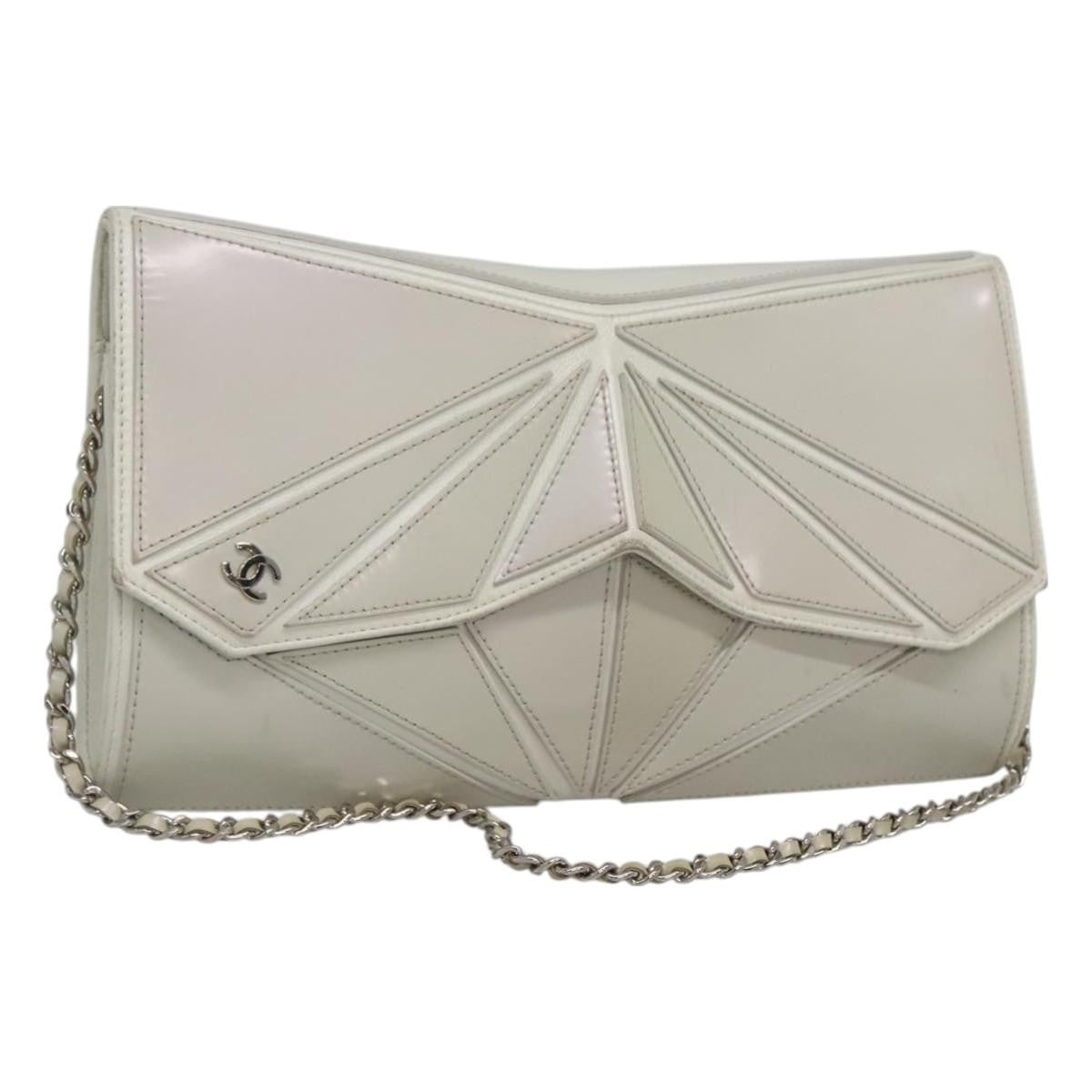 Chanel Midnight Swim Clutch Leather, GRAY, LEATHER, Clutche & pouche