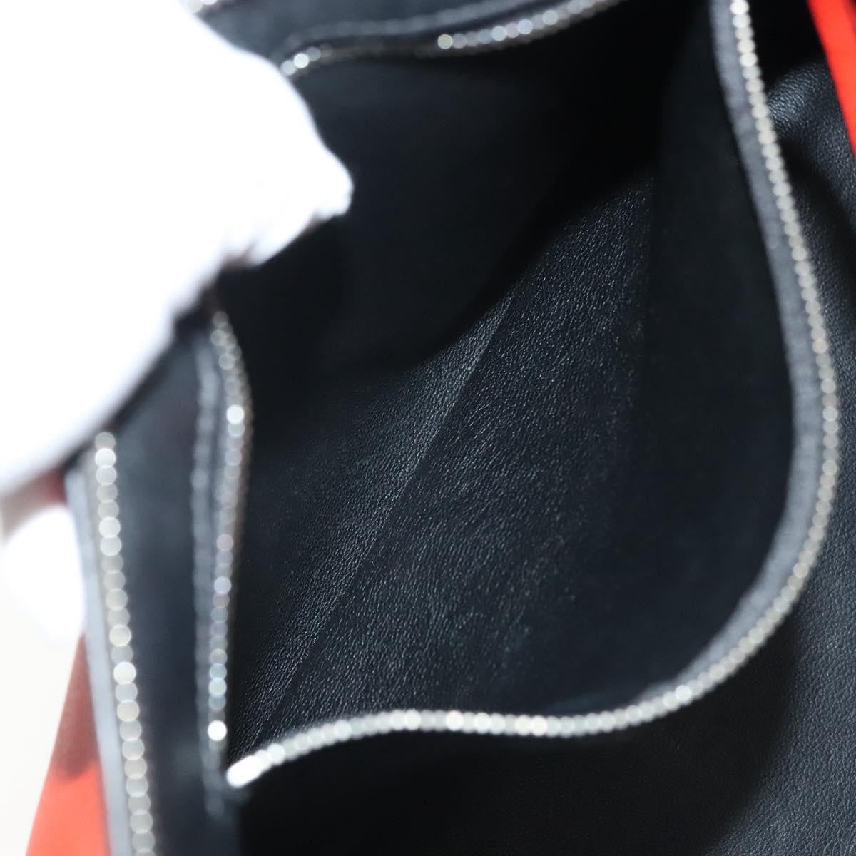 Celine Edge Bag Leather, ORANGE, LEATHER, Handbag