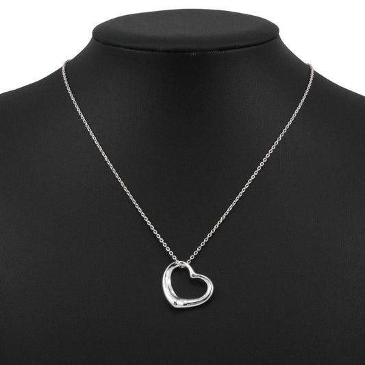 Tiffany & Co. Elsa Peretti Open Heart Pendant Necklace silver, SILVER, SILVER, Necklace