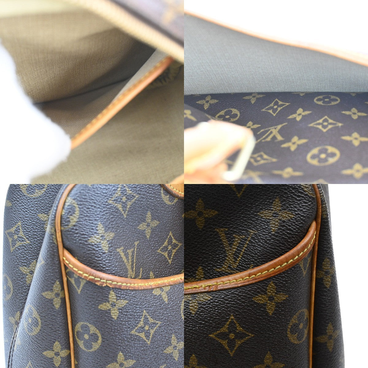 Louis Vuitton Deauville Handbag Monogram Canvas, BROWN, CANVAS, Handbag