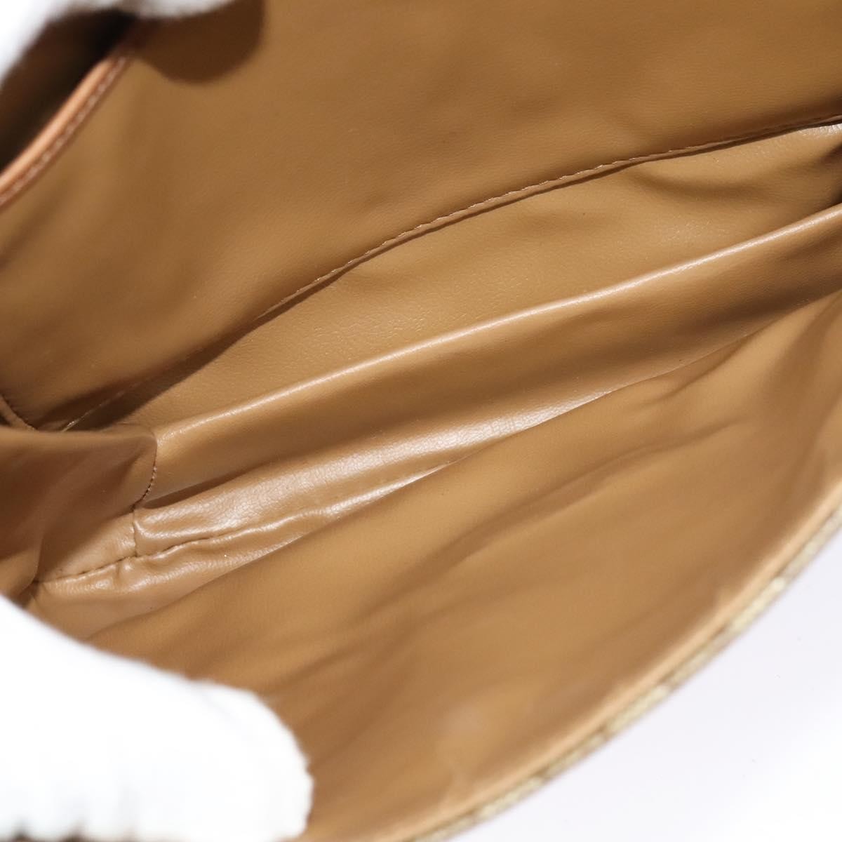 Celine Macadam Shoulder Bag PVC Leather, BEIGE, CANVAS, Shoulder bag