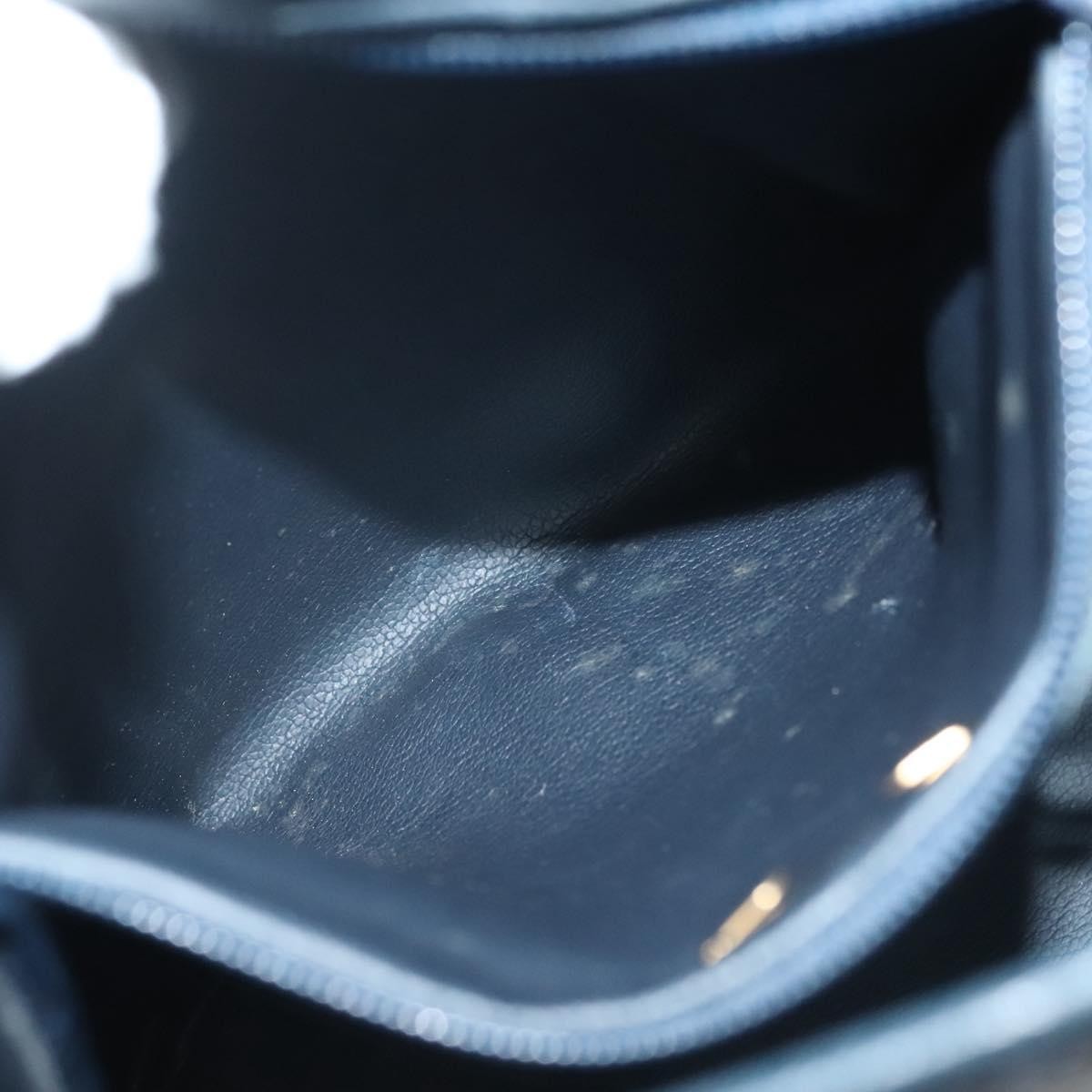 Christian Dior Vintage Handbag Leather, NAVY, LEATHER, Handbag