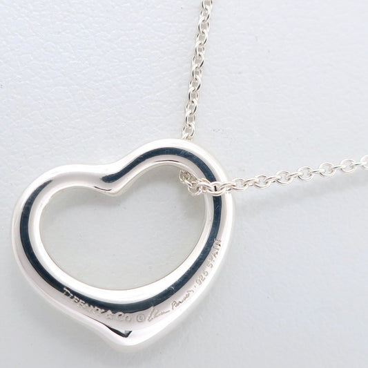 Tiffany & Co. Elsa Peretti Open Heart Pendant Necklace Sterling Silver, SILVER, SILVER, Necklace