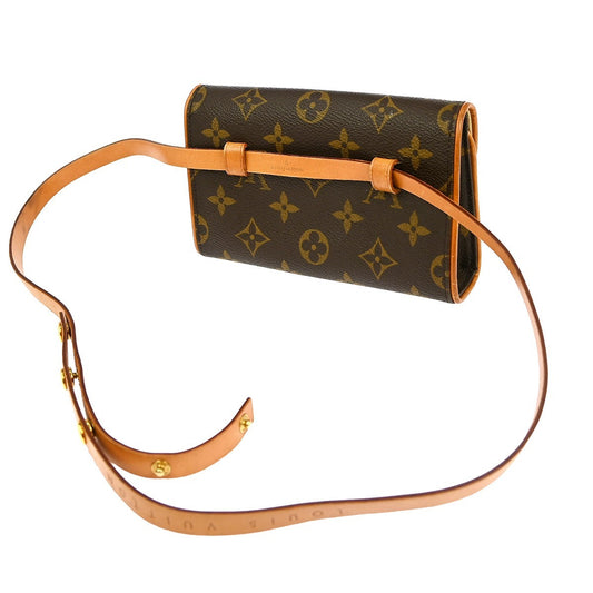 Louis Vuitton Florentine Waist Bag Monogram Canvas, BROWN, CANVAS, Shoulder bag