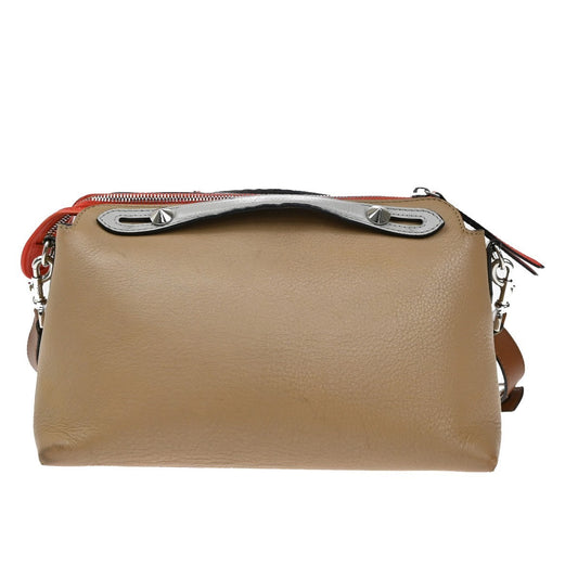 Fendi By The Way Satchel Leather, BEIGE, LEATHER, Handbag