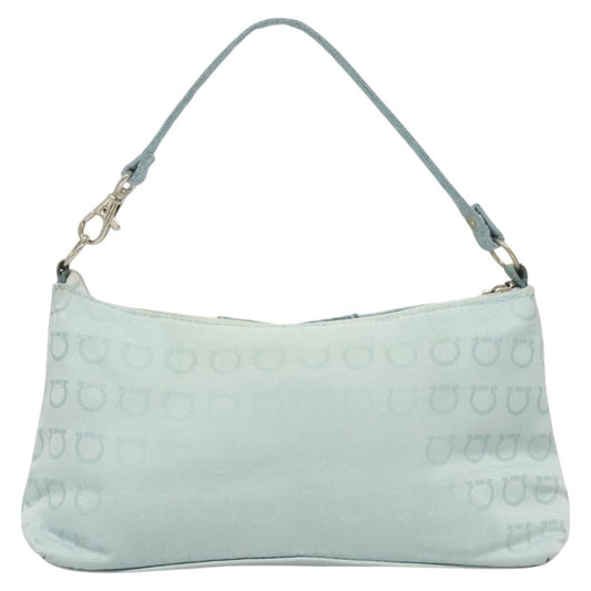 Salvatore Ferragamo Vintage Gancini Pochette Nylon, BLUE, NYLON, Clutche & pouche