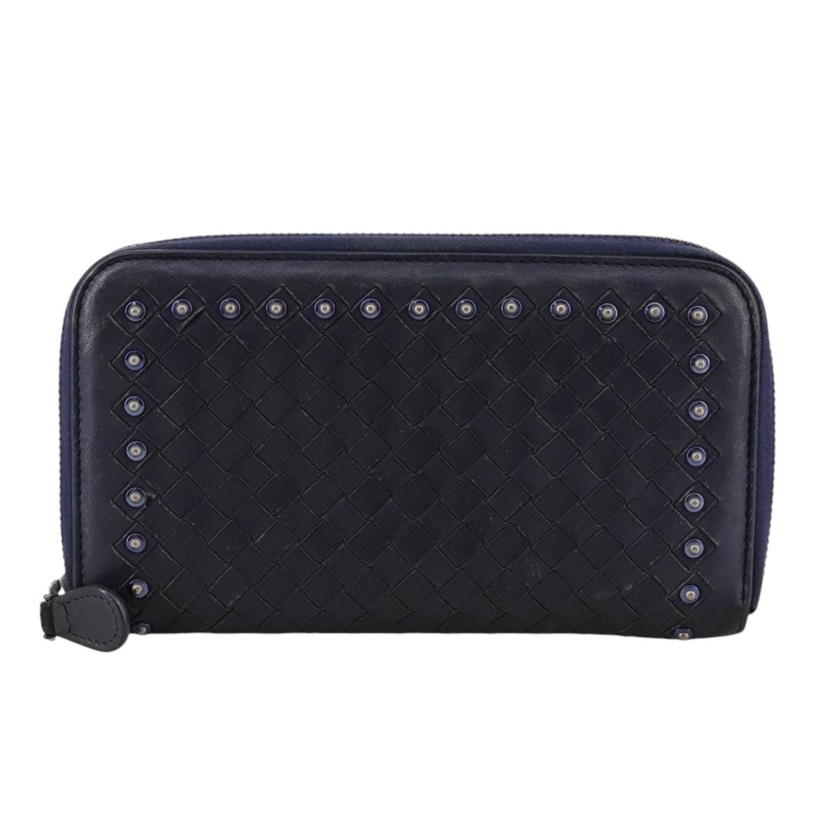 Bottega Veneta Intrecciato Long Zip Wallet Leather, BLACK, LEATHER, Wallets