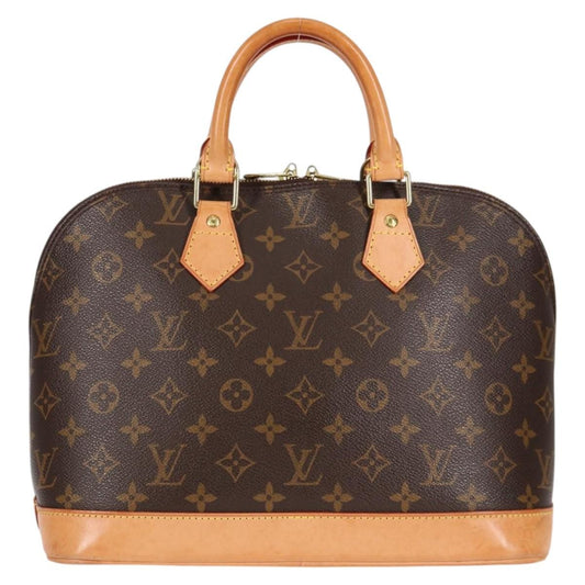 Louis Vuitton Alma Handbag Monogram Canvas, BROWN, CANVAS, Handbag