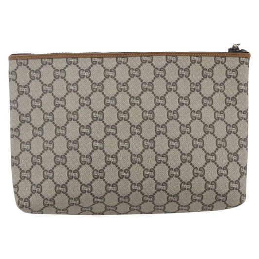 Gucci GG Plus Supreme Pouch Canvas, BEIGE, PVC, Clutche & pouche