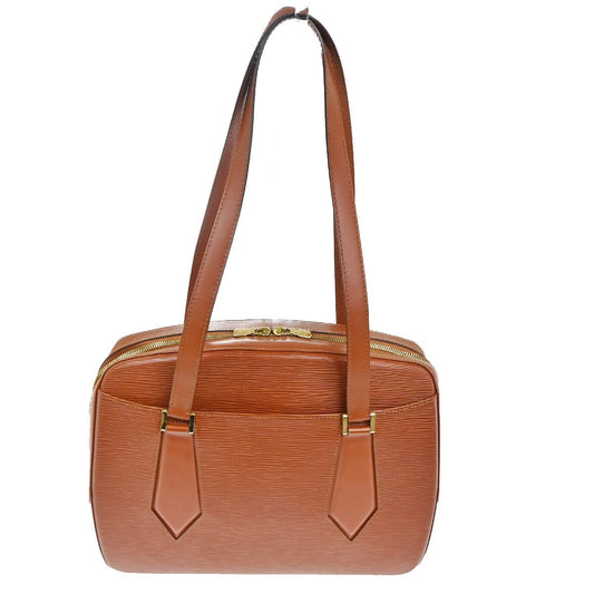 Louis Vuitton Voltaire Handbag Epi Leather, BROWN, LEATHER, Shoulder bag