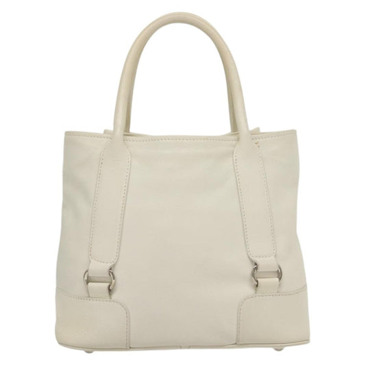 Salvatore Ferragamo Vala Leather, WHITE, LEATHER, Handbag