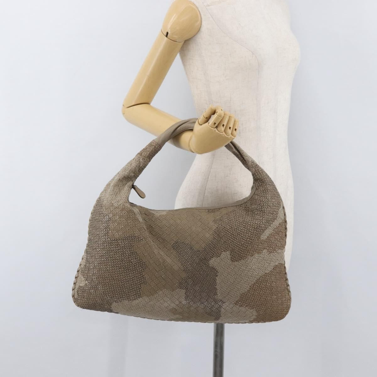 Bottega Veneta Intrecciato Shoulder bag Leather, Gray, Leather, Handbag