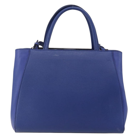 Fendi 2Jours Bag Leather, BLUE, LEATHER, Handbag