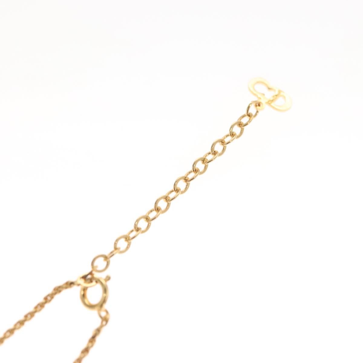 Christian Dior Vintage CD Round Pendant Necklace Metal, GOLD, METAL, Necklace