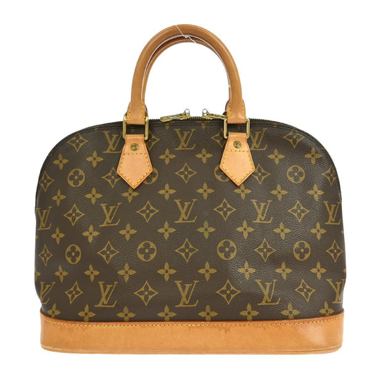 Louis Vuitton Alma Handbag Monogram Canvas, BROWN, CANVAS, Handbag