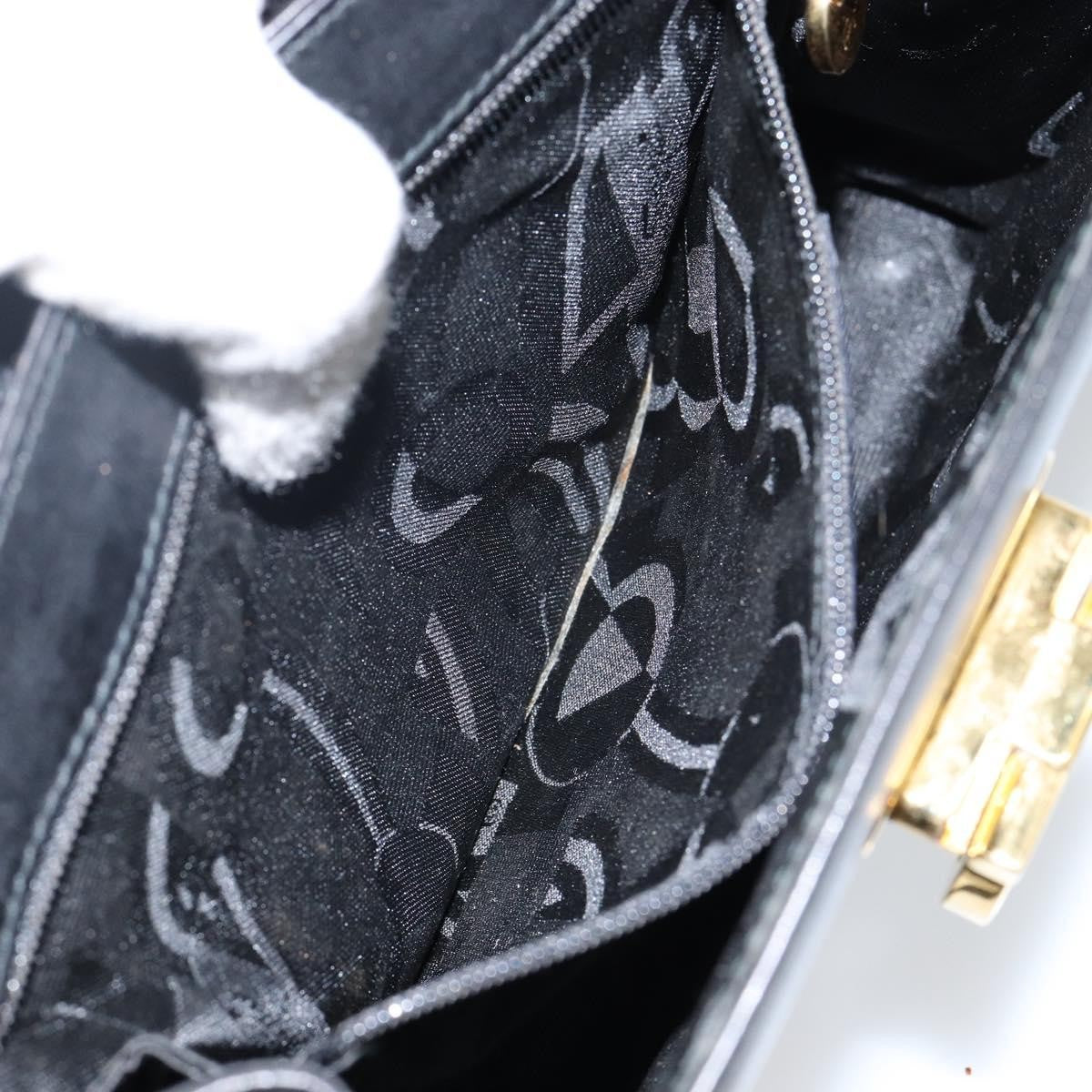 Salvatore Ferragamo Gancini Shoulder Bag Leather, BLACK, LEATHER, Shoulder bag