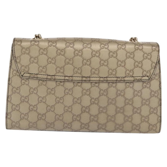 Gucci Emily Chain Flap Bag Guccissima Leather, BEIGE, LEATHER, Shoulder bag