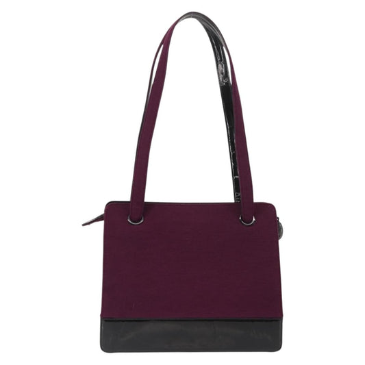 Chanel Vintage Logo Tote Cotton, PURPLE, COTTON, Tote bag
