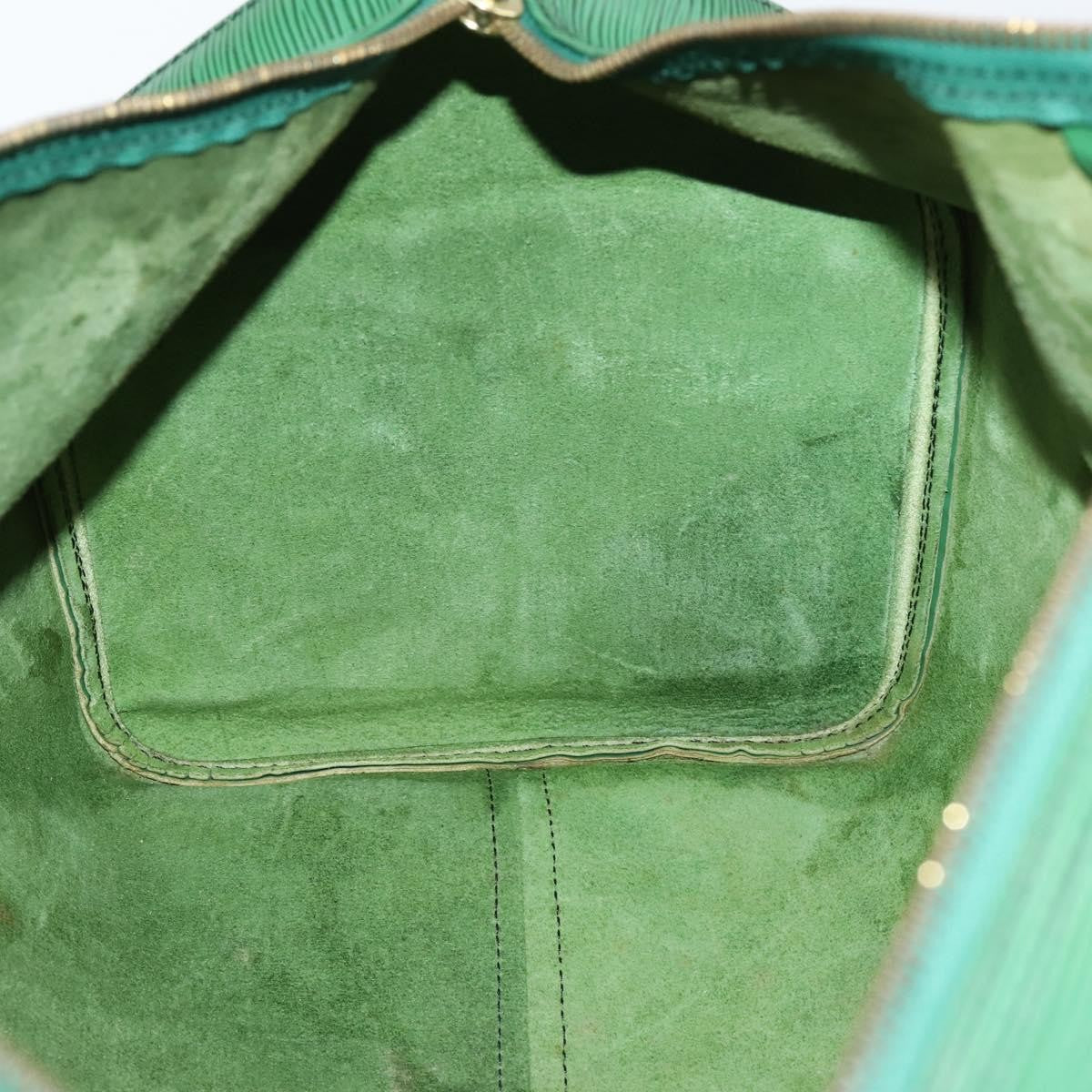 Louis Vuitton Keepall Bag Epi Leather, GREEN, LEATHER, Travel bag