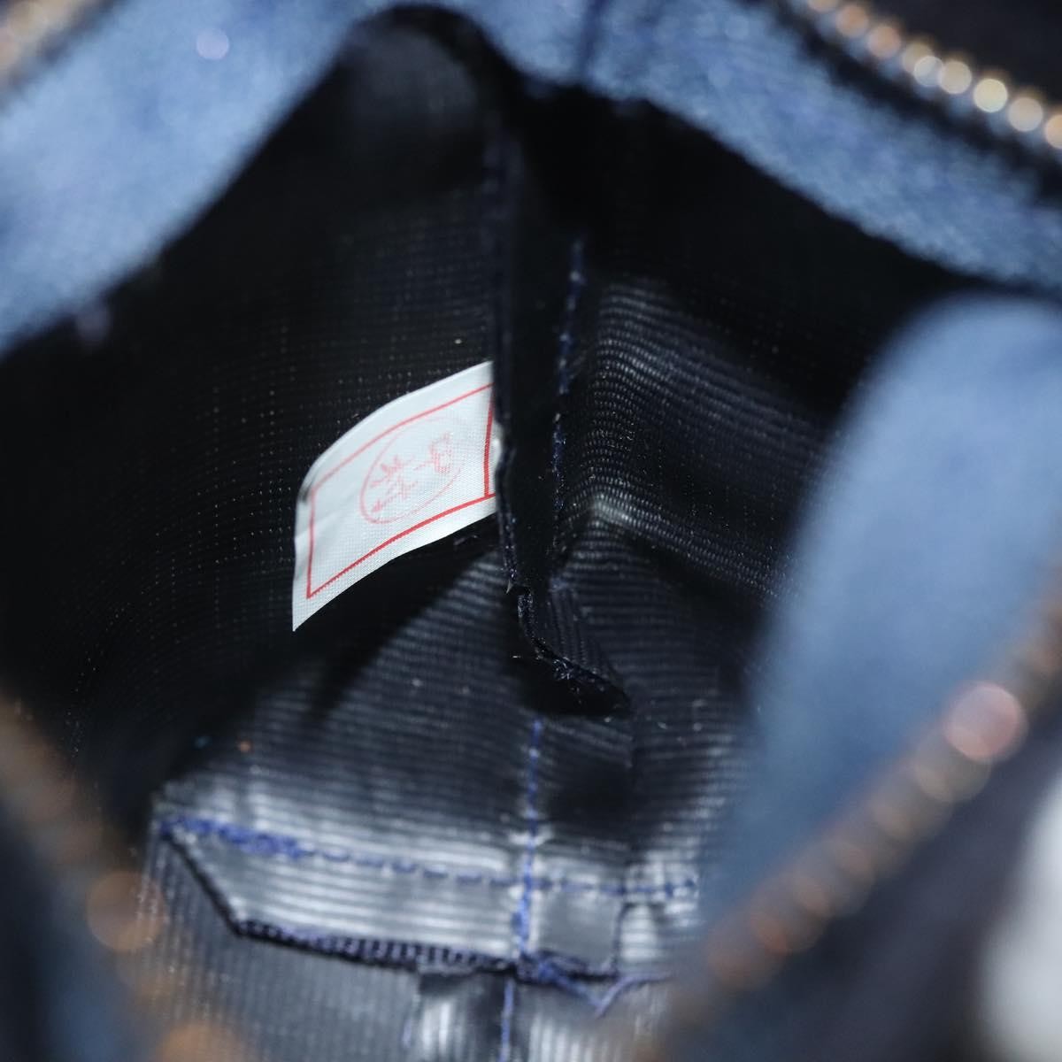 Celine Circle Logo Pouch Nylon, NAVY, CANVAS, Clutche & pouche