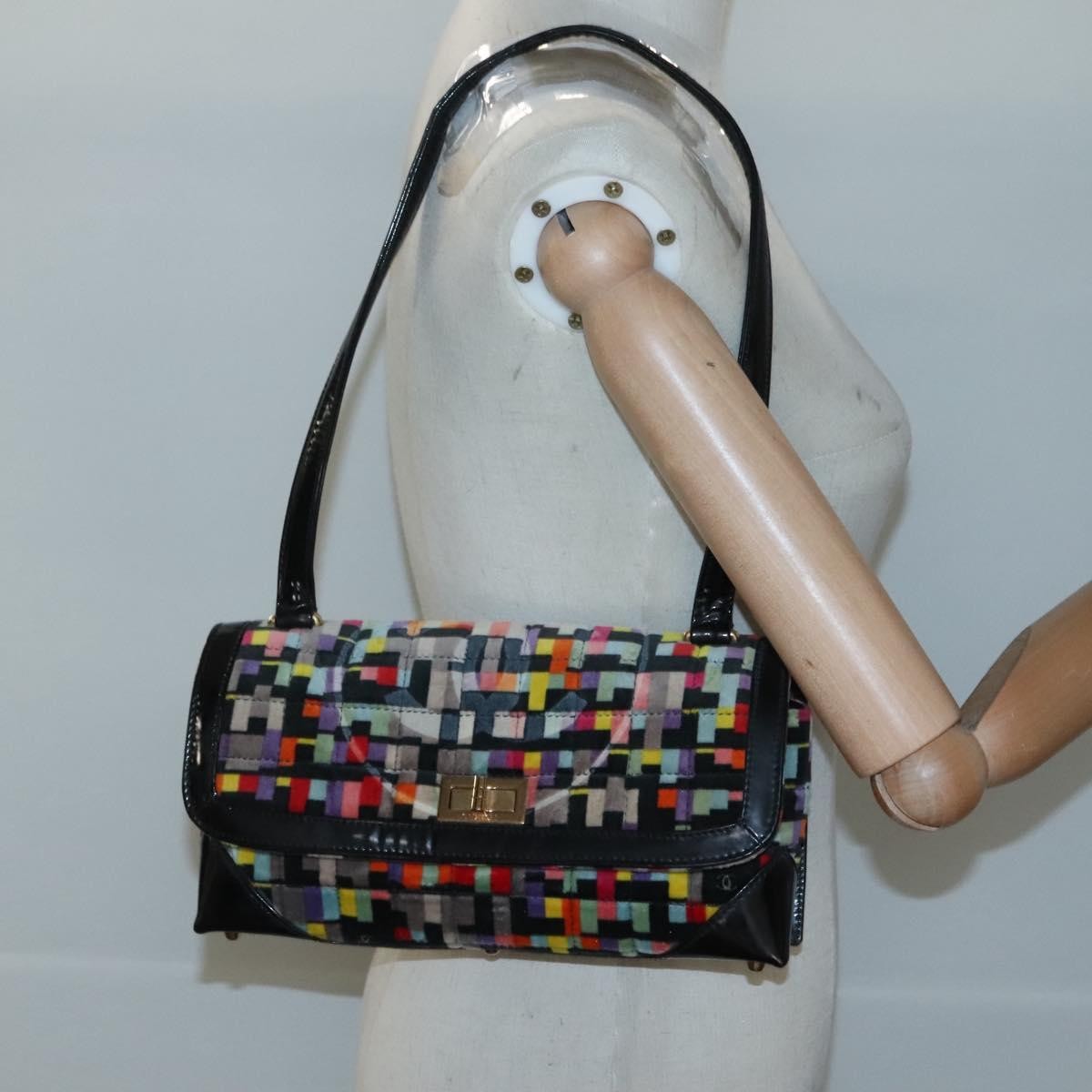 Chanel Chocolate Bar Medallion Flap Bag Quilted Calfskin, MULTICOLOUR, VELVET, Handbag